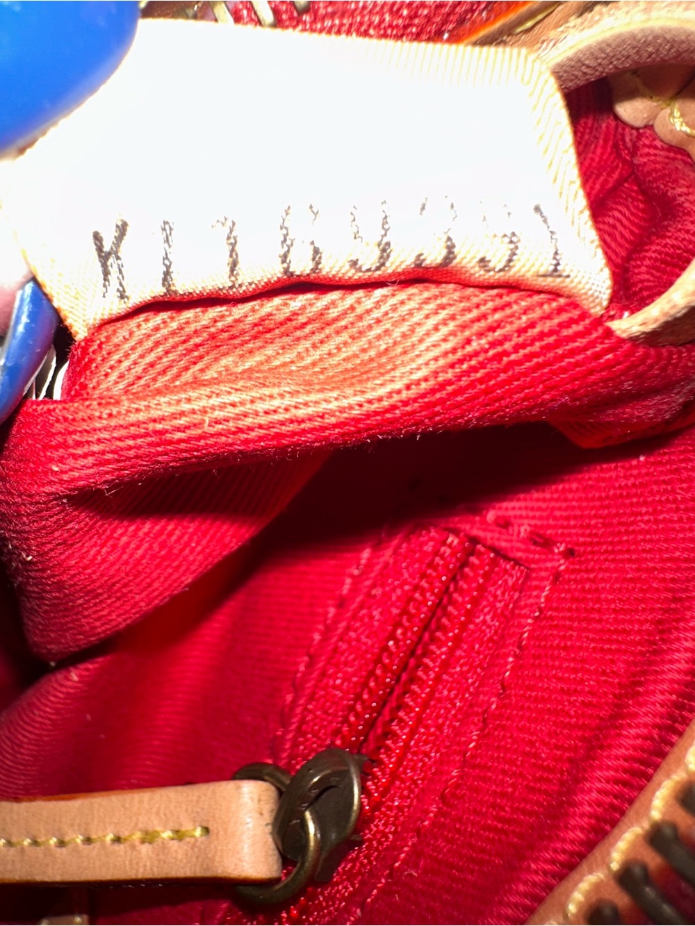 Vintage Y2K Dooney & Bourke Signature Denim Small Zip-Top Shoulder Bag - Picture 8 of 11